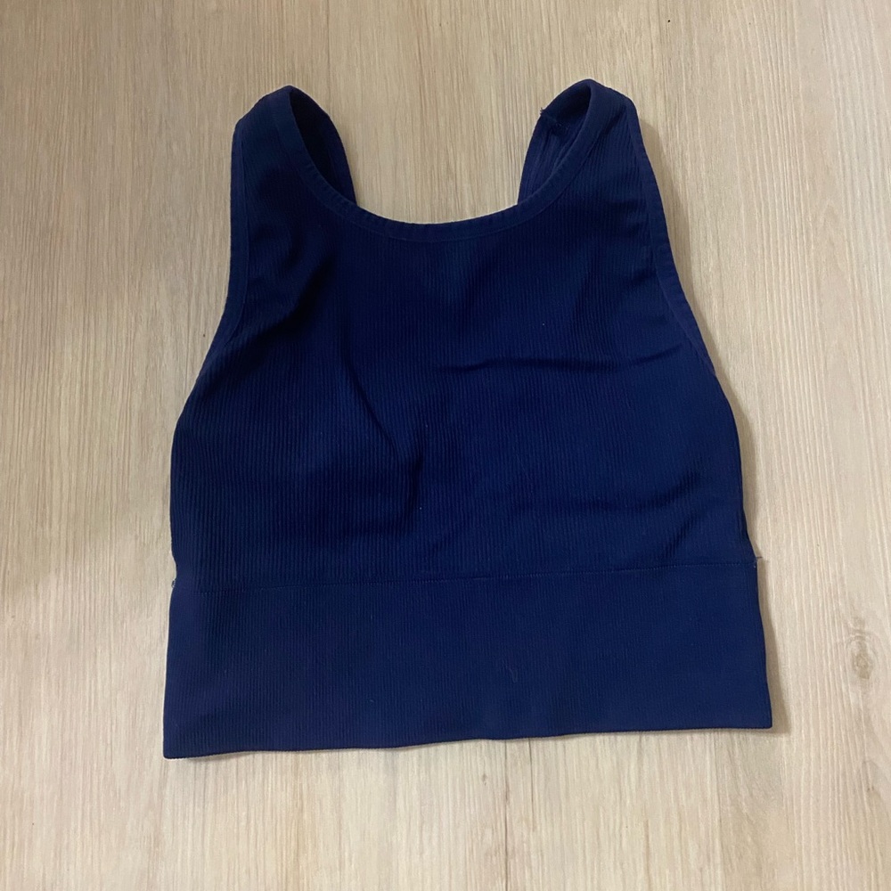 Ribbed crop - Navy